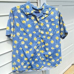 sunflower button up shirt